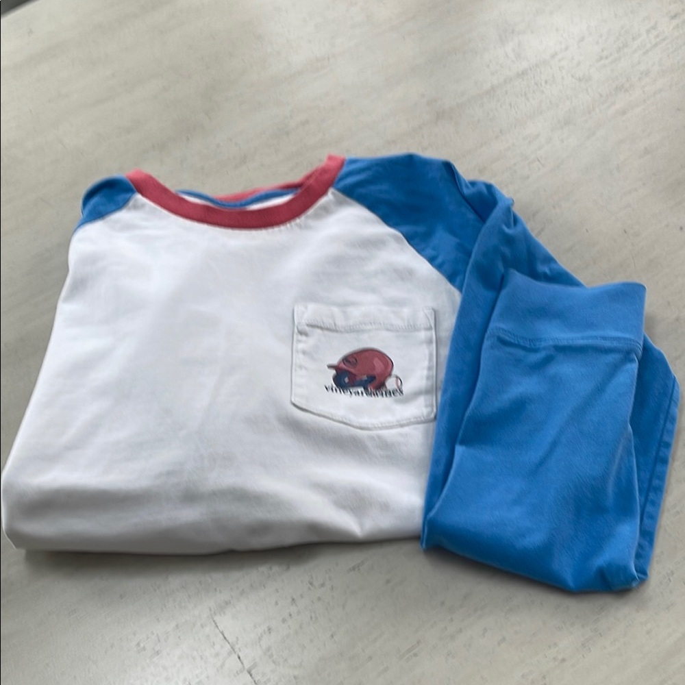 Vineyard Vines White and Blue Kids Shirt